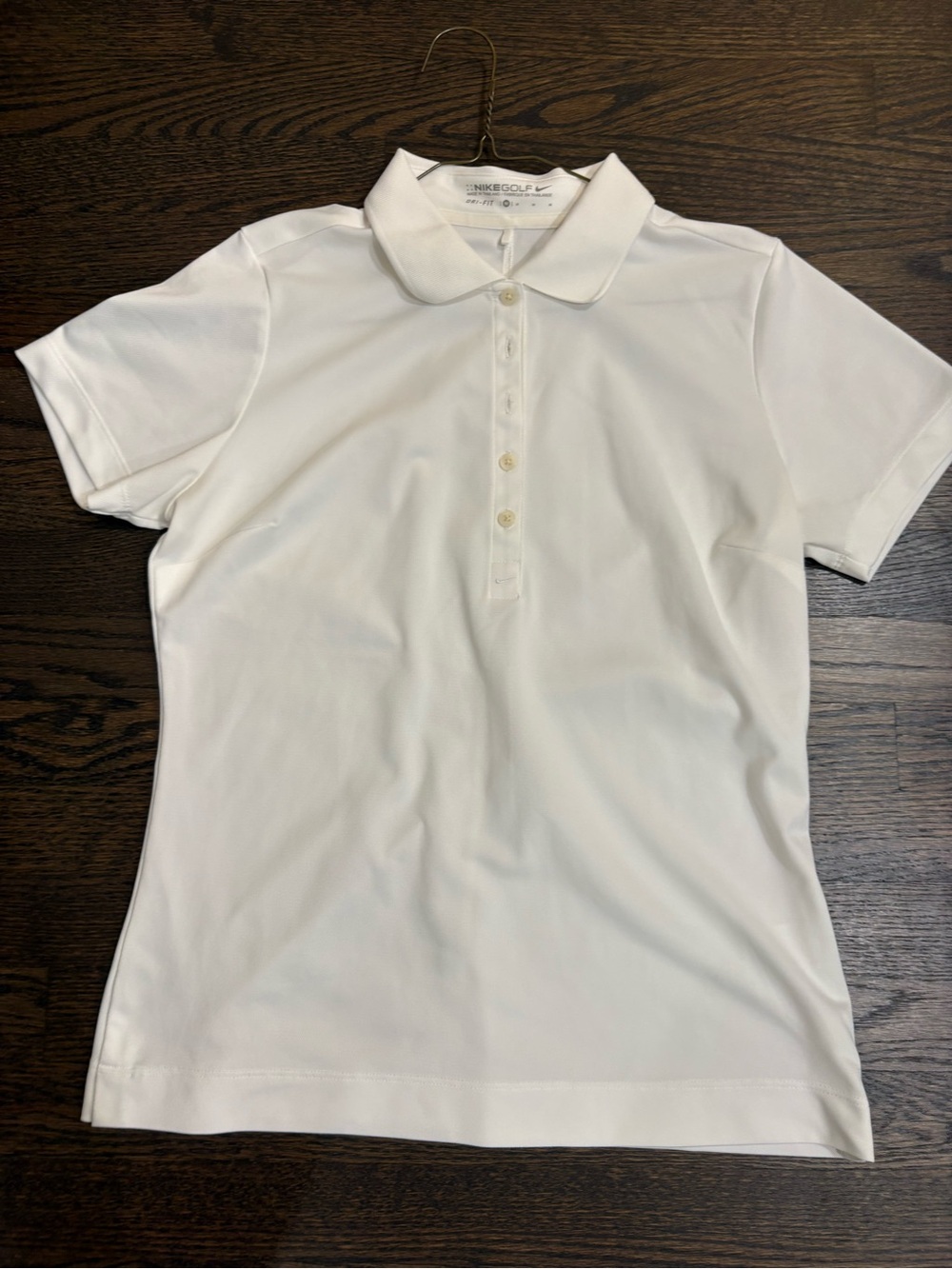 Nike Golf Dri Fit M Women's White Short-Sleeve Polo Button-Down Shirt